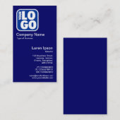 Ihr Logo - Marine-Blau Visitenkarte (Vorne/Hinten)