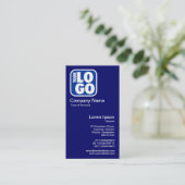 Ihr Logo - Marine-Blau Visitenkarte (Stehend Vorderseite)