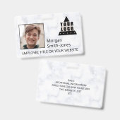 Ihr Logo-Marmor-stilvolles Ausweis (Vorder- & Rückseite)