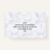 Ihr Logo-Marmor-stilvolles Ausweis (Rückseite)