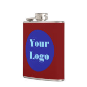 Ihr Logo Maroon Blue Flachmann (Links)