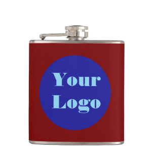 Ihr Logo Maroon Blue Flachmann