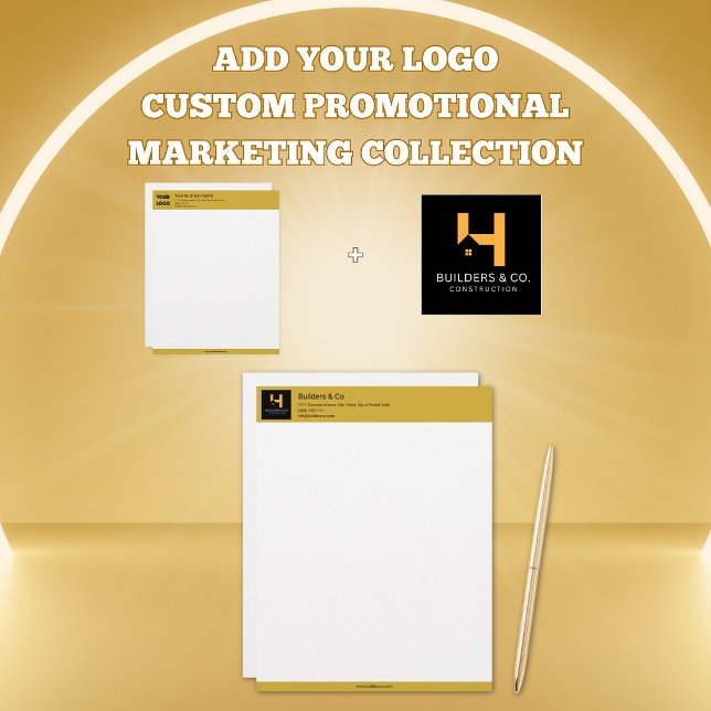 Ihr Logo Maßgeschneiderte Geschäft Gold Briefbogen (Von Creator hochgeladen)