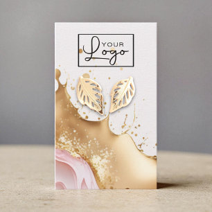 Ihr Logo Metallic Wave Earring Card QR Code Visitenkarte