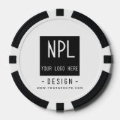 Ihr Logo - Minimale, moderne Werbeartikel Pokerchips (Vorderseite)
