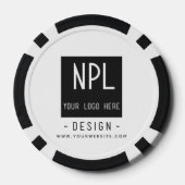 Ihr Logo - Minimale, moderne Werbeartikel Pokerchips (Rückseite)