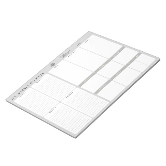 Ihr Logo Minimalistisch Einfach, nicht mehr datier Notizblock (angewinkelt)