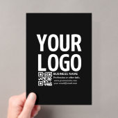 Ihr Logo mit bearbeitbarem QR-Code und Text Acryleinladungen (Insitu (Handheld))