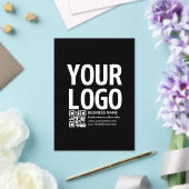Ihr Logo mit bearbeitbarem QR-Code und Text Acryleinladungen (In Situ (Hochzeit))