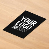 Ihr Logo mit bearbeitbarem QR-Code und Text Acryleinladungen (Ablage )