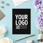 Ihr Logo mit bearbeitbarem QR-Code und Text Acryleinladungen (In Situ (Hochzeit))