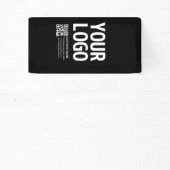 Ihr Logo mit bearbeitbarem QR-Code und Text Banner (InSitu)