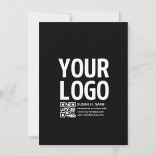 Ihr Logo mit bearbeitbarem QR-Code und Text Feiertagskarte