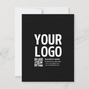 Ihr Logo mit bearbeitbarem QR-Code und Text Feiertagskarte