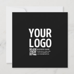 Ihr Logo mit bearbeitbarem QR-Code und Text Feiertagskarte