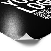 Ihr Logo mit bearbeitbarem QR-Code und Text Fotodruck (Ecke)
