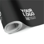 Ihr Logo mit bearbeitbarem QR-Code und Text Geschenkpapier (Rolleneckpunkt)