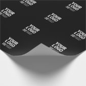 Ihr Logo mit bearbeitbarem QR-Code und Text Geschenkpapier (Ecke)