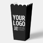 Ihr Logo mit bearbeitbarem QR-Code und Text Geschenkschachtel (Rückseite)