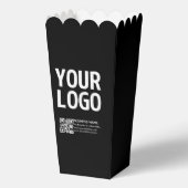 Ihr Logo mit bearbeitbarem QR-Code und Text Geschenkschachtel (Vorderseite)