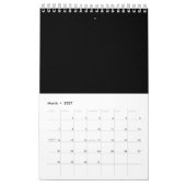 Ihr Logo mit bearbeitbarem QR-Code und Text Kalender (Mär 2027)