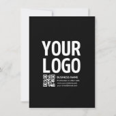 Ihr Logo mit bearbeitbarem QR-Code und Text Karte (Rückseite)