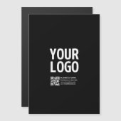 Ihr Logo mit bearbeitbarem QR-Code und Text  Magneteinladung (Vorne/Hinten)