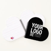 Ihr Logo mit bearbeitbarem QR-Code und Text Notizblock (Innenseite)