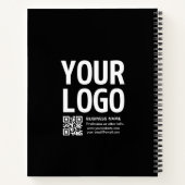 Ihr Logo mit bearbeitbarem QR-Code und Text Notizblock (Rückseite)