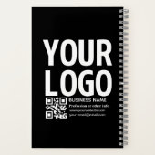 Ihr Logo mit bearbeitbarem QR-Code und Text Notizblock (Rückseite)