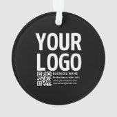 Ihr Logo mit bearbeitbarem QR-Code und Text Ornament (Rückseite)