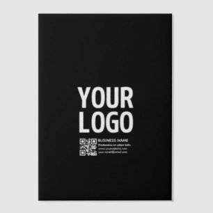 Ihr Logo mit bearbeitbarem QR-Code und Text Pergament Einladungen