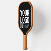 Ihr Logo mit bearbeitbarem QR-Code und Text Pickleball Schläger (Links)