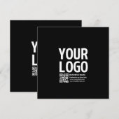 Ihr Logo mit bearbeitbarem QR-Code und Text Save The Date (Vorne/Hinten)