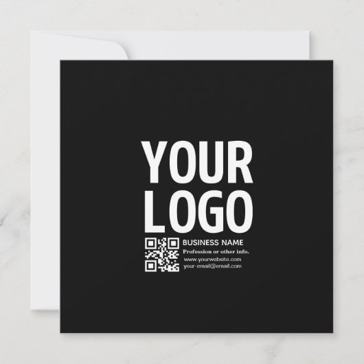 Ihr Logo mit bearbeitbarem QR-Code und Text Save The Date (Vorderseite)