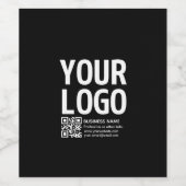 Ihr Logo mit bearbeitbarem QR-Code und Text Weinetikett (Einzelnes Label)