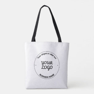 Ihr Logo mit bearbeitbarem Slogan und Firmenname Tasche