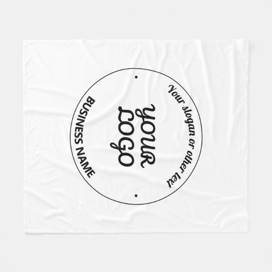 Ihr Logo mit bearbeitbarem Slogan und Firmennamen Fleecedecke (Vorderseite (Horizontal))