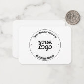 Ihr Logo mit bearbeitbarem Slogan und Firmennamen Mitteilungskarte (Vorderseite/Rückseite Beispiel)