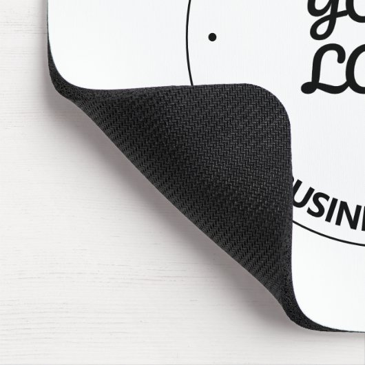 Ihr Logo mit bearbeitbarem Slogan und Firmennamen Mousepad (Ecke)