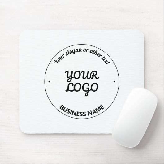 Ihr Logo mit bearbeitbarem Slogan und Firmennamen Mousepad (Mit Mouse)
