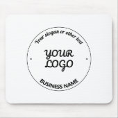 Ihr Logo mit bearbeitbarem Slogan und Firmennamen Mousepad (Vorne)