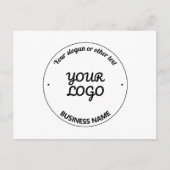 Ihr Logo mit bearbeitbarem Slogan und Firmennamen Postkarte (Vorderseite)