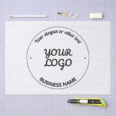 Ihr Logo mit bearbeitbarem Slogan und Firmennamen Seidenpapier (Handwerk)