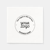 Ihr Logo mit bearbeitbarem Slogan und Firmennamen Serviette (Vorderseite)