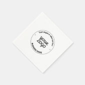 Ihr Logo mit bearbeitbarem Slogan und Firmennamen Serviette (Ecke)