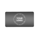 Ihr Logo mit/bearbeitbarer schwarz-weißer Farbe Adressaufkleber (Vorne)