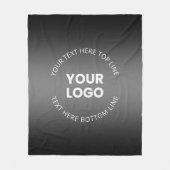 Ihr Logo mit/bearbeitbarer schwarz-weißer Farbe Fleecedecke (Vorderseite)