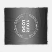 Ihr Logo mit/bearbeitbarer schwarz-weißer Farbe Fleecedecke (Vorderseite (Horizontal))