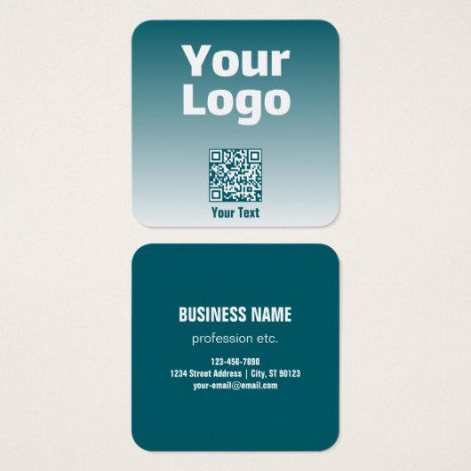 Ihr Logo mit/Bearbeitung von QR-Code und Farbverla (Vorne & Hinten)